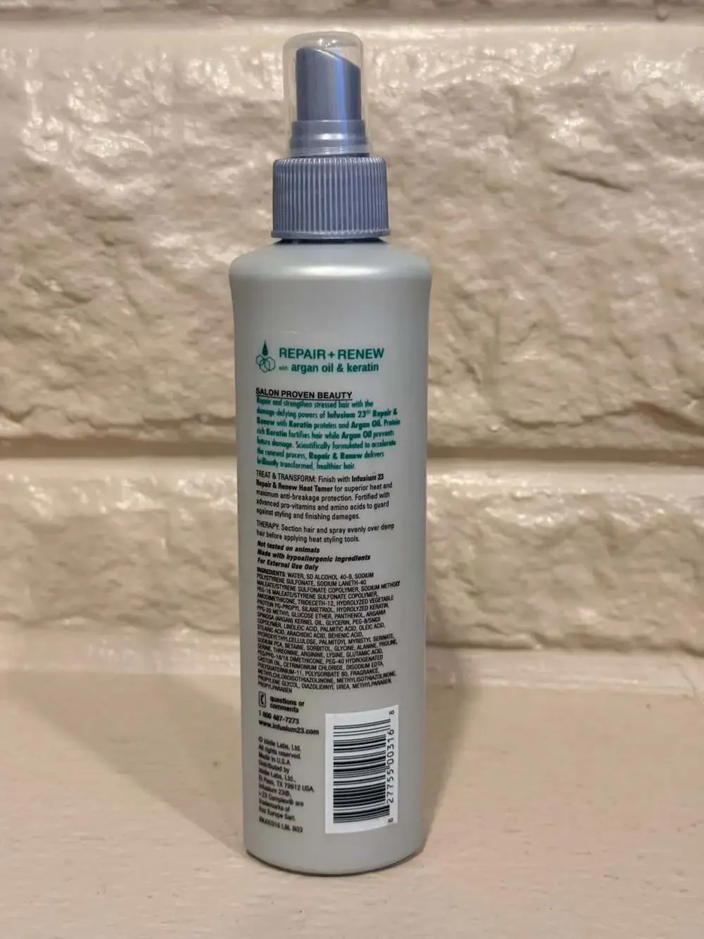 Infusium 23 Repair + Renew Heat Tamer with Argan Oil & Keratin 8 oz Spray